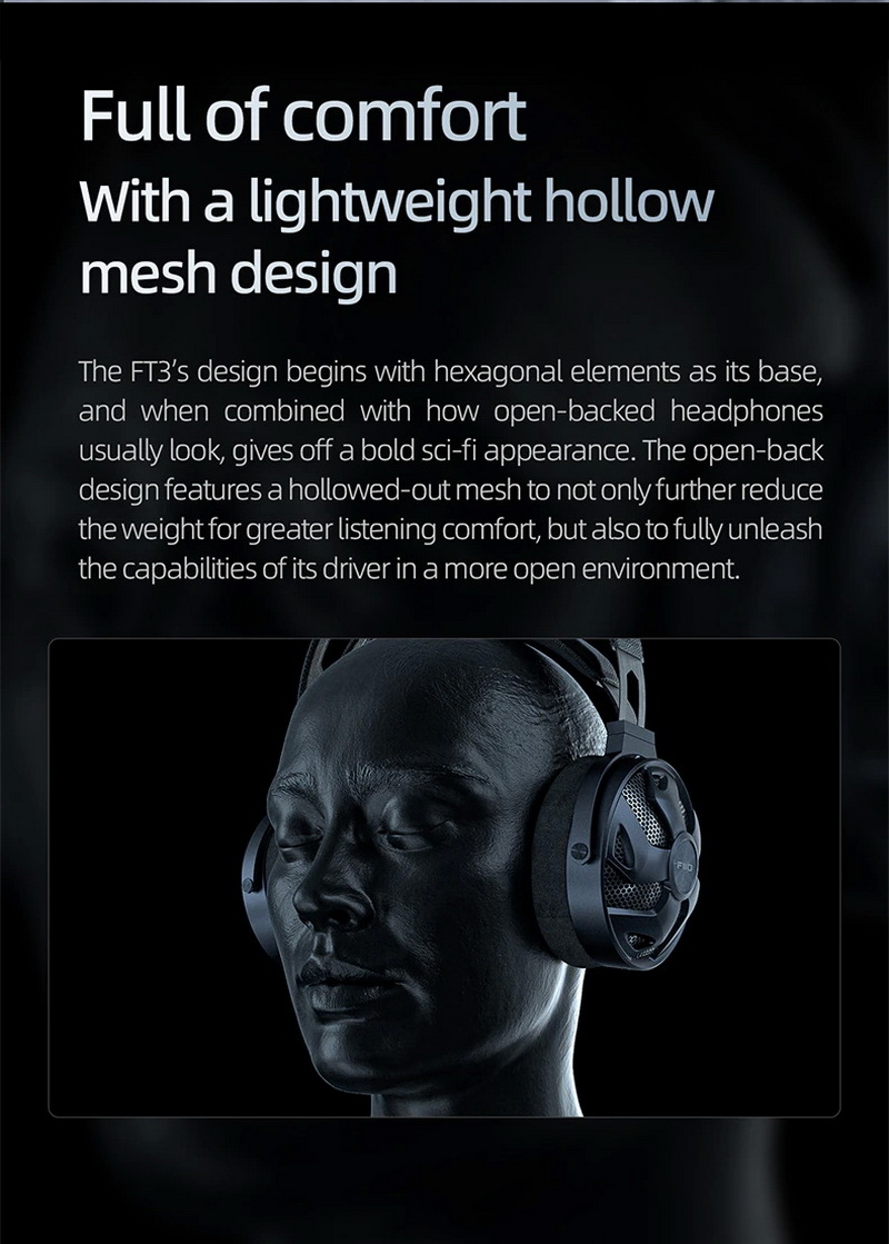 FiiO FT3 หูฟังเฮดโฟนความละเอียดสูง ไดรเวอร์ไดนามิกขนาดใหญ่ ประกันศูนย์ไทย