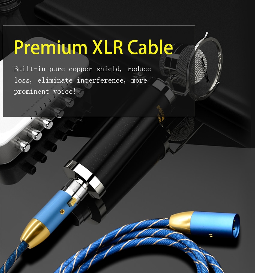 ขาย ERTK XLR สายเกรดพรีเมี่ยม สายถักสำหรับ Cannon ตัวผู้ ไปตัวเมีย