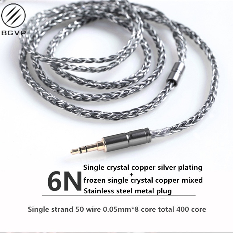 ขาย BGVP 6N mixed สายหูฟัง OCC ชุบเงินถัก สายถัก 8 แกนระดับ 6N