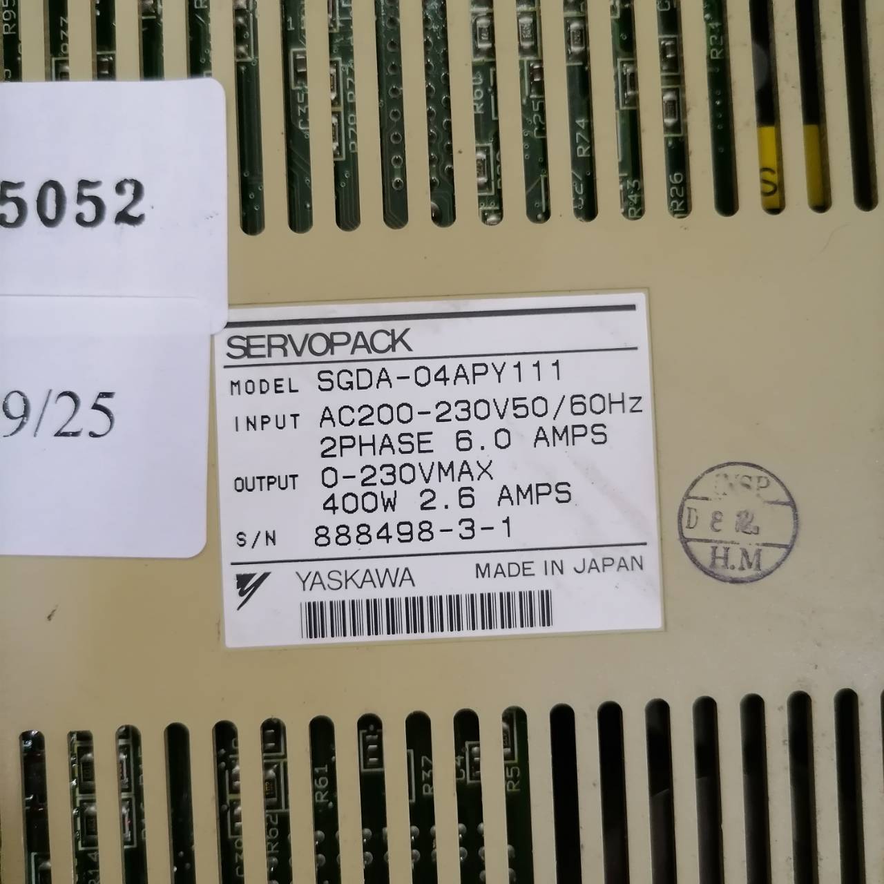 SGDA-04APY111 SERVO DRIVE " YASKAWA "