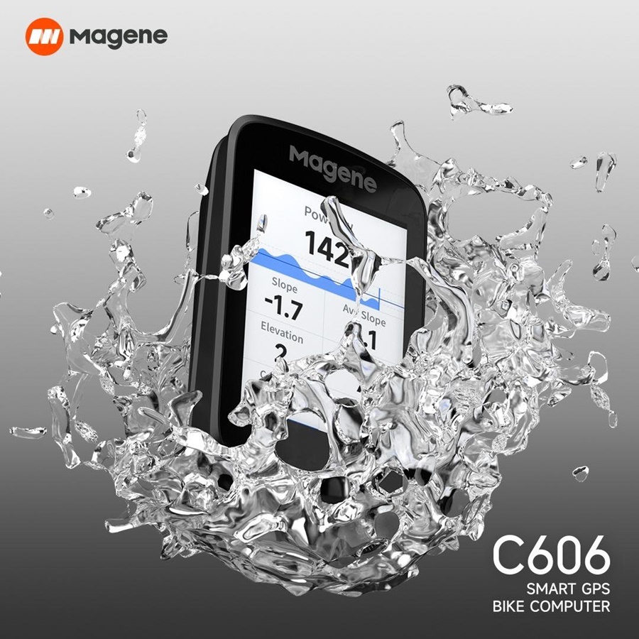 ไมล์จักรยาน Magene รุ่น C606 Smart GPS ส่งผ่านข้อมูล ได้ 3 ระบบทั้ง Wifi, Bluetooth 5.0, ANT+ มีระบบซิงโครไนน์ AGNSS