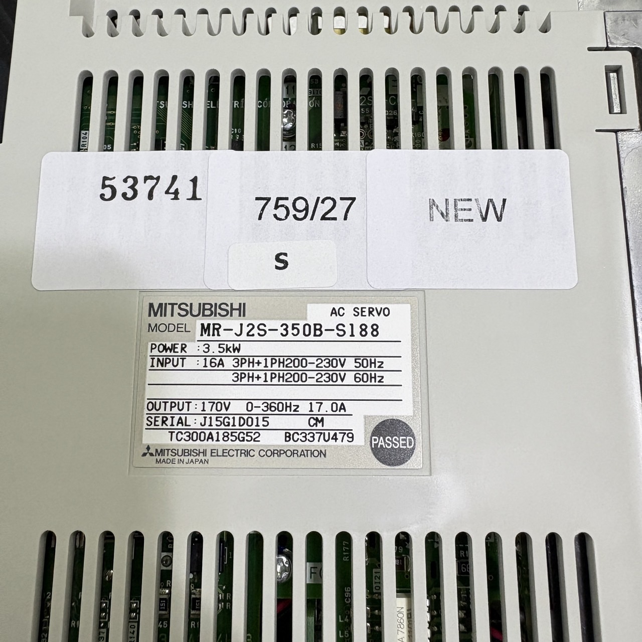 MR-J2S-350B-S188 SERVO DRIVE " MITSUBISHI "