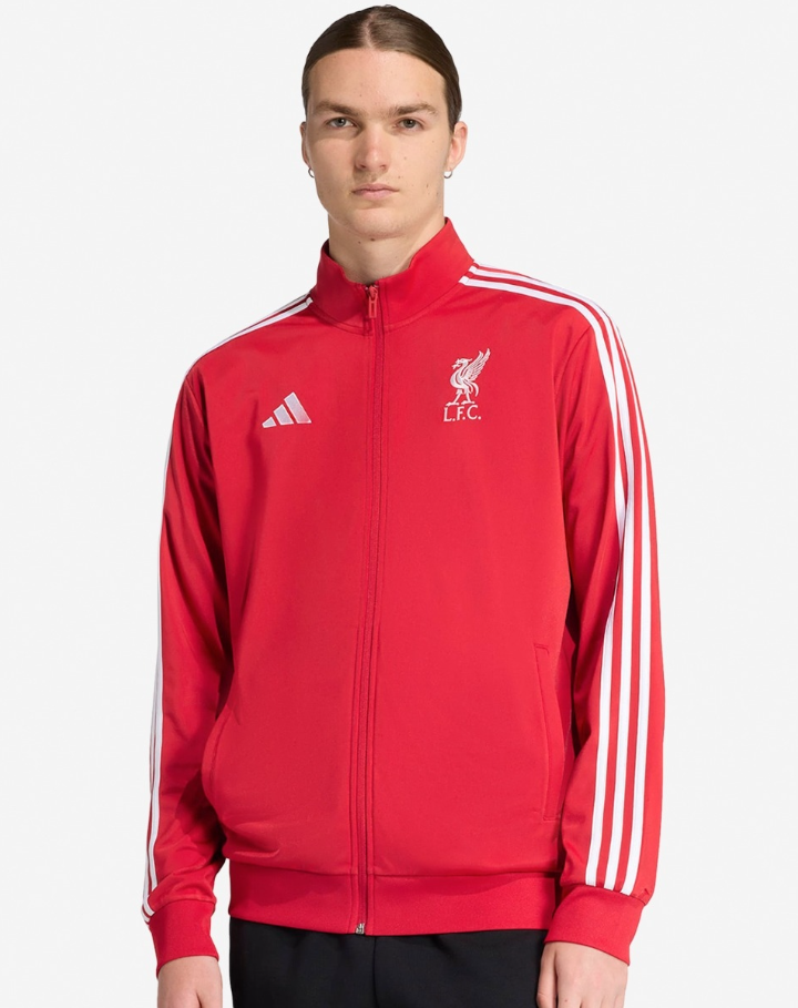 เสื้อแจ็คเก็ตลิเวอร์พูลอาดิดาส 25/26 DNA Anthem สีแดงของแท้