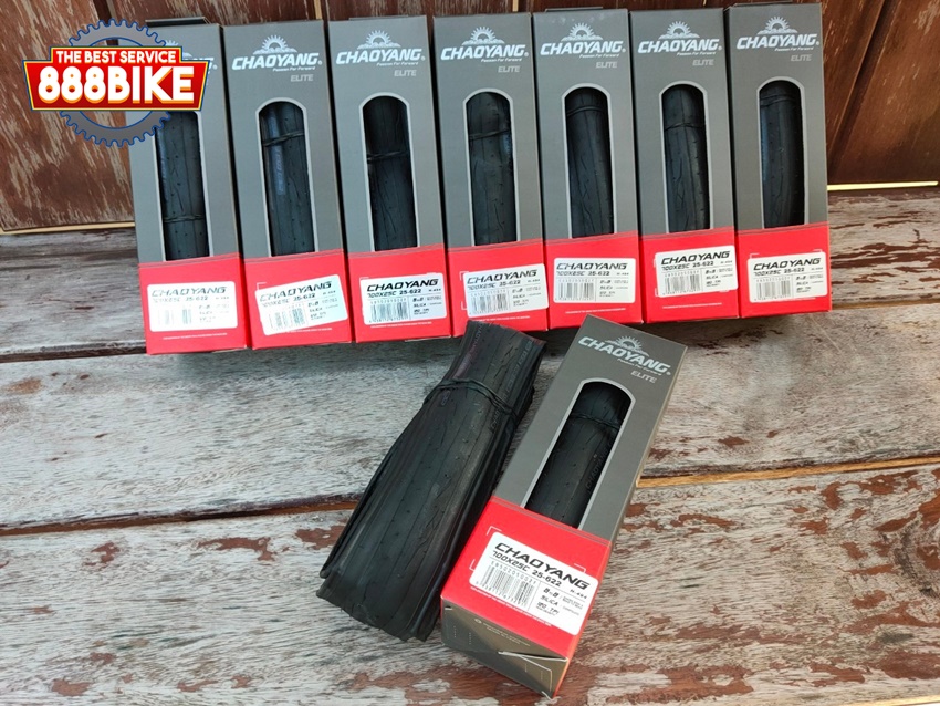 ยางนอกเสือหมอบ Chaoyang 700x25c silica compound, EB50205003F 120TPI มีกันหนาม TUBELESS READY, H-494