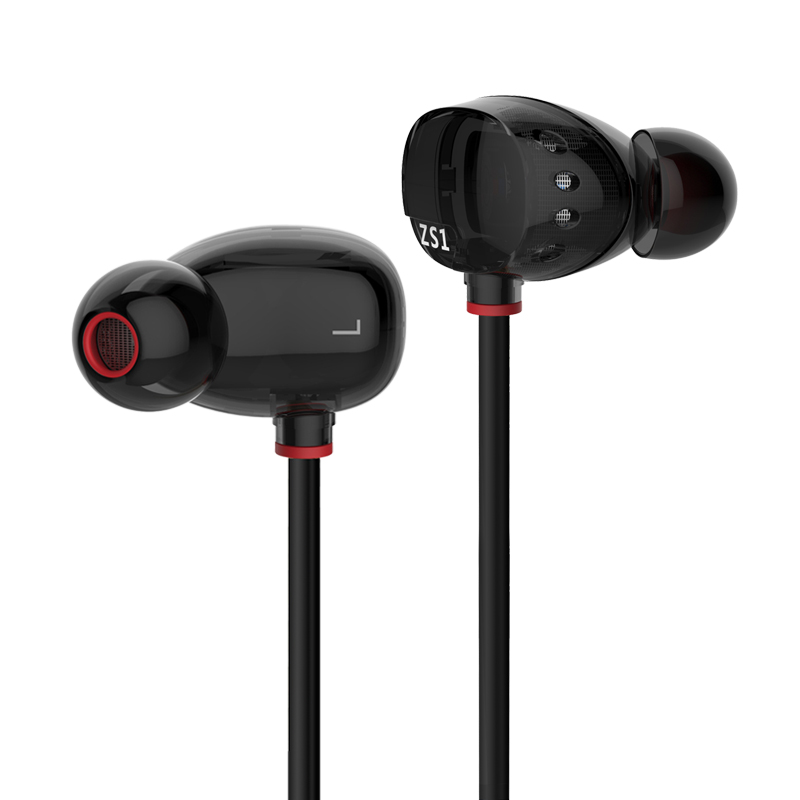 ขาย KZ ZS1 หูฟัง 2 ไดร์เวอร์ระดับ Hi-Fi พร้อมสาย 108 coreแบบ LC-OFC