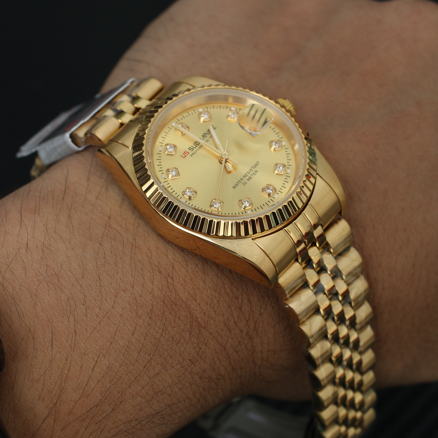 นาฬิกา US submarine Professional Time แสตนเลนแท้เกรดดี เรือนทอง รุ่น SUB108M D