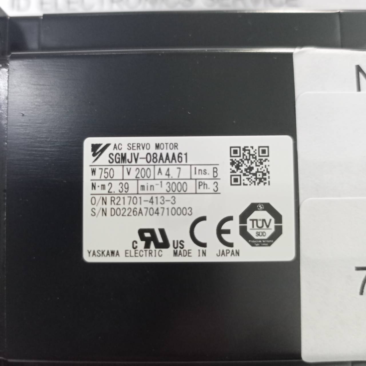 SGMJV-08AAA61 SERVO MOTOR " YASKAWA "