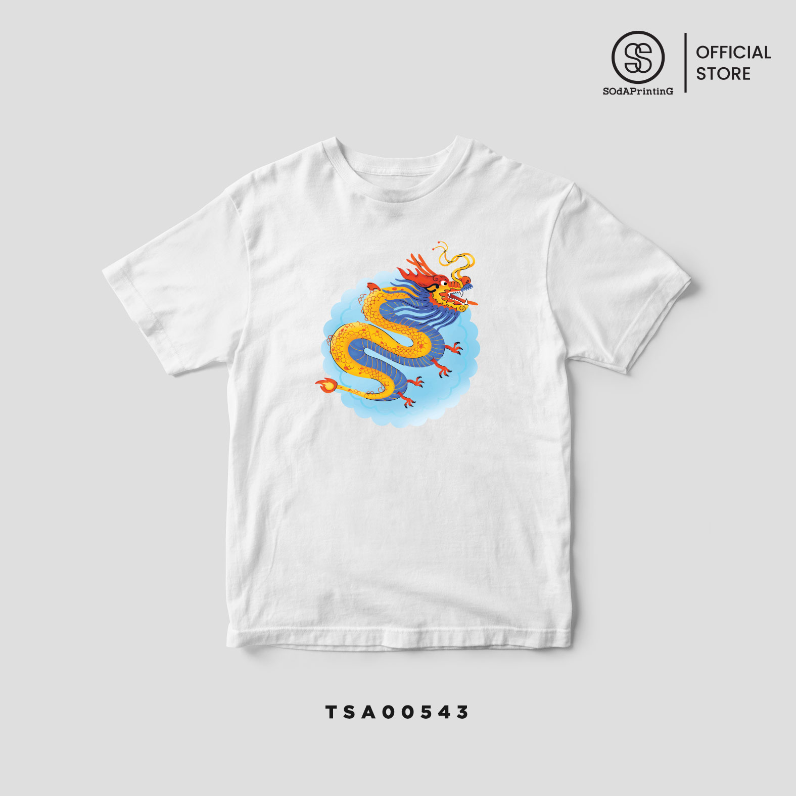 เสื้อยืด พิมพ์ลาย ปีมังกร รหัส TSA00543 #เสื้อ #เสื้อยืด #SOdAPrintinG