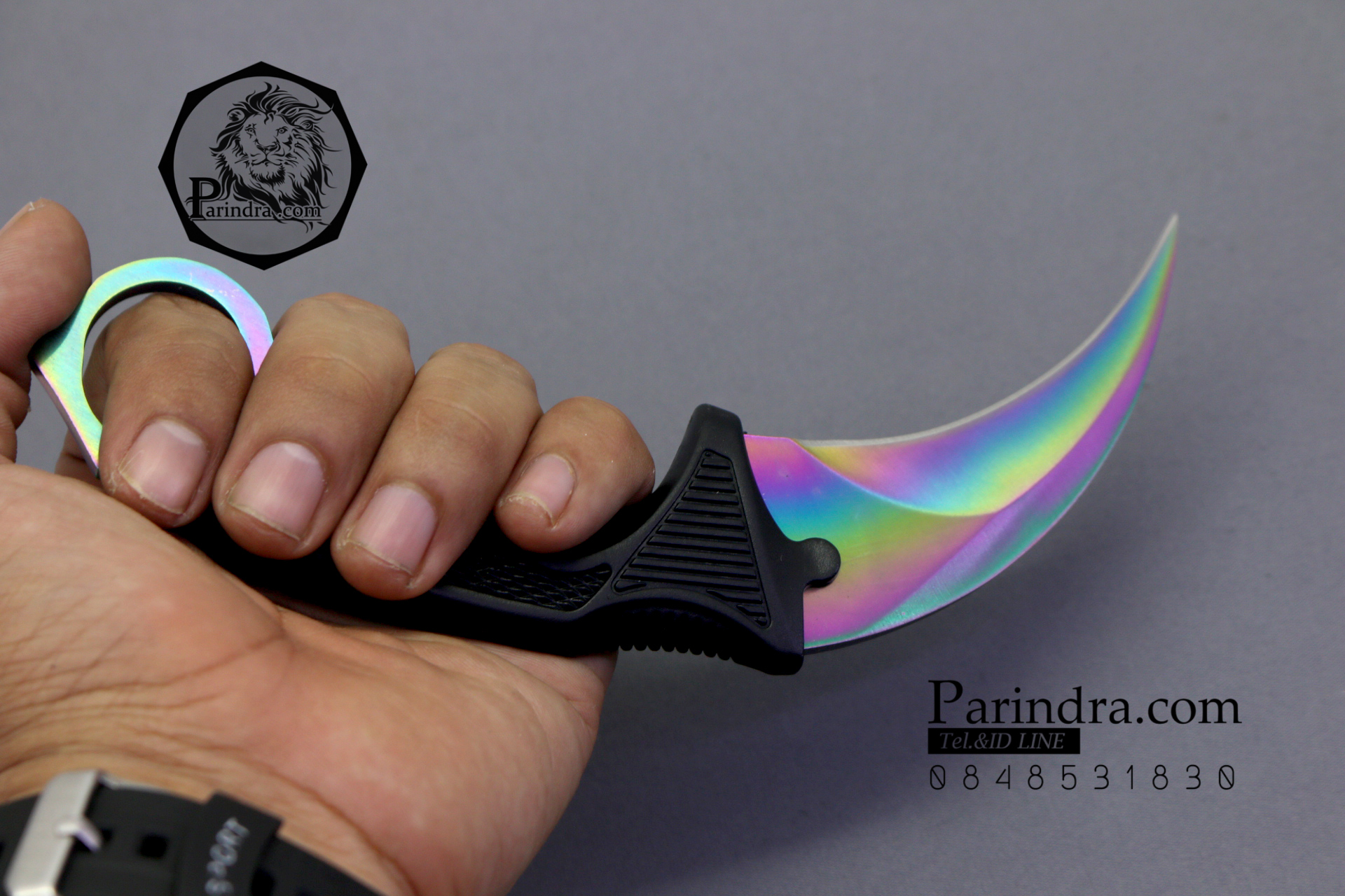 มีดคารัมบิต (Karambit) Honshu (OEM) ใบสีรุ้งอะโนไดซ์ คมกริบ