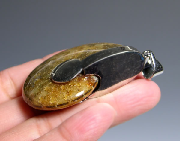 จี้สร้อยคอฟอสซิลหอยแอมโมไนท์ สำหรับห้อยคอ หรือพวงกุญแจ ACC1