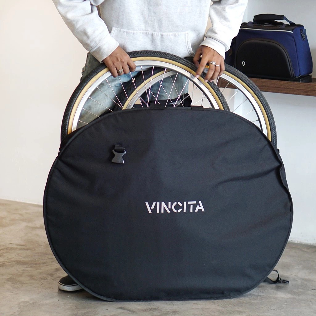 VINCITA B191A กระเป๋าใส่ล้อจักรยาน 2 ล้อ | ทรงวงรี 76L | รองรับล้อ 26–29 นิ้ว | กันน้ำ 600D | พีอีกันกระแทก