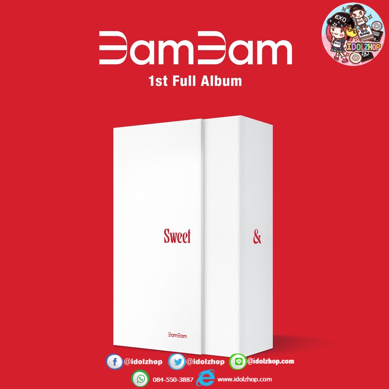 PRE อัลบั้ม #BamBam - 1st Full Album [Sour & Sweet] (Sweet Ver. สีขาว) รอ 14-25 วัน