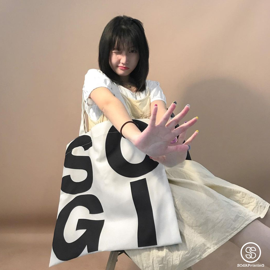 กระเป๋าผ้าแคนวาส พิมพ์ลาย SOdA GIRL TBA0023 #SOdABag #SOdAPrintinG #กระเป๋า #กระเป๋าผ้า