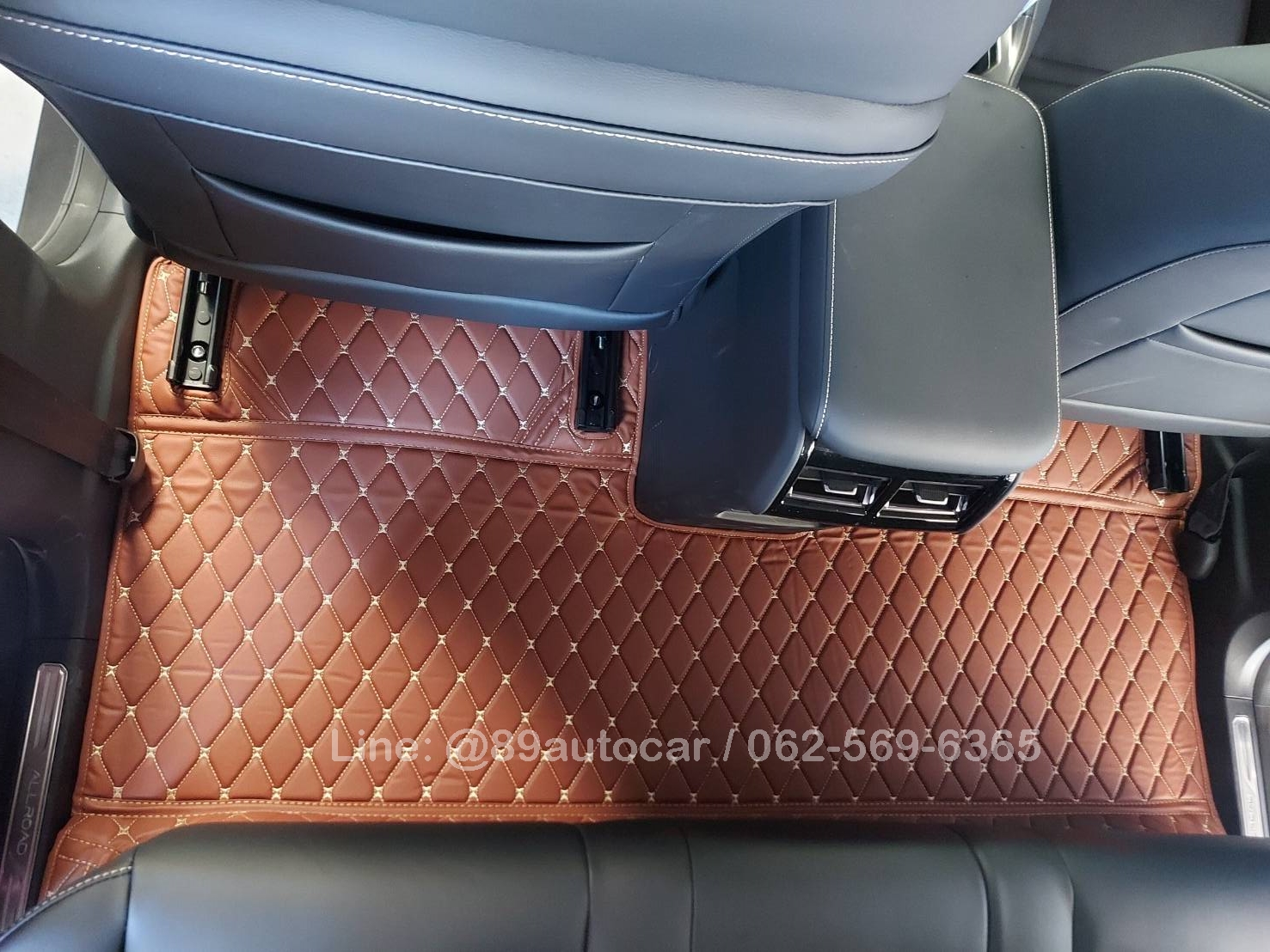 พรมปูพื้นรถยนต์ Omoda Jaecoo6 EV ปูพรม6D สีน้ำตาลเข้ม เต็มคัน