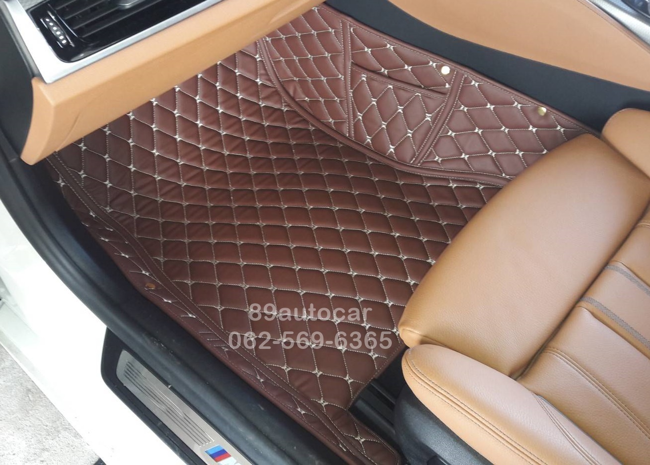 ขายพรมรถยนต์ BMW 530e G30 ปูพรมหกดี สีกาแฟ เข้ารูป