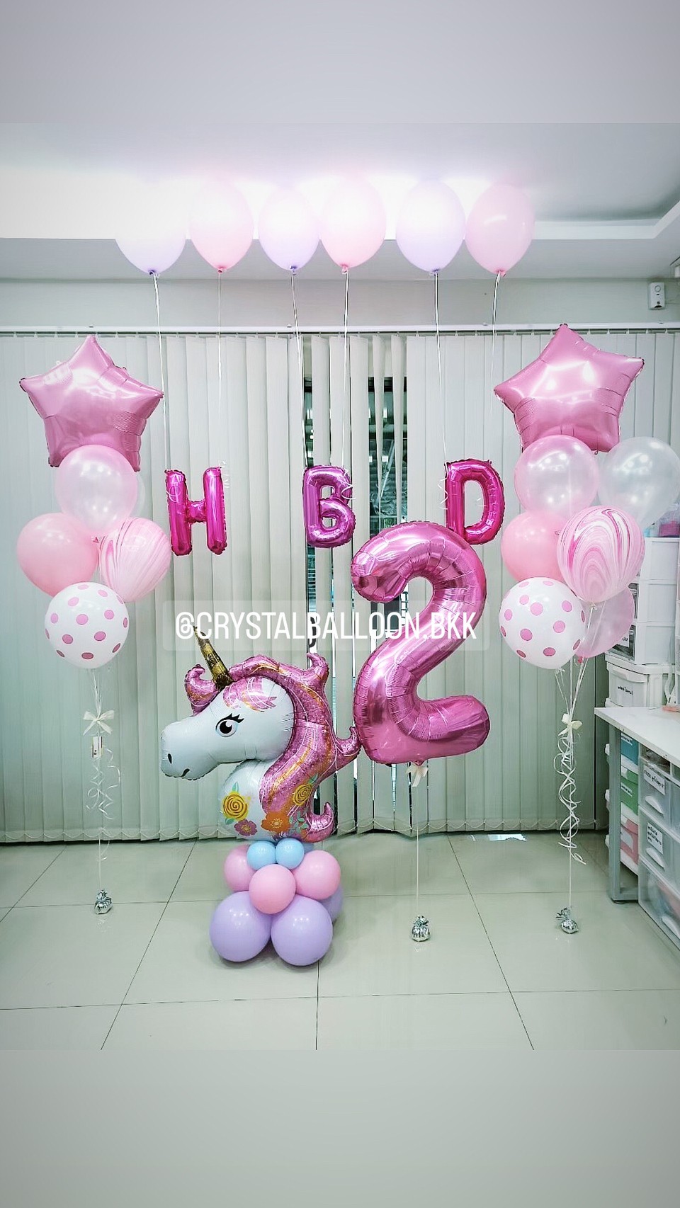 ลูกโป่ง วันเกิดเด็ก ฟอยล์ Unicorn ตั้งฐาน 1 ชิ้น พร้อมตกแต่ง ช่อลูกโป่งฟอยล์หัวใจ ขนาด 24" 2 ช่อ พร้อมตกแต่ง ฟอยล์ตัวเลข ขนาด 40" 1 ชิ้น ฟอยล์อักษร16" HBD+ร้อยลูกโป่งลอยฝ้า สามารถเปลี่ยนสีลูกโป่ง/เปลี่ยนสี-ฟอยล์ตัวเลข/เปลี่ยนฟอยล์ตกแต่งได้