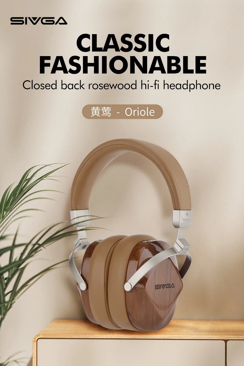 Sivga Oriole หูฟัง Headphone ไดรเวอร์ไดนามิก เสียงเที่ยงตรงสูง ไม้แบบปิดด้านหลัง ประกันศูนย์ไทย