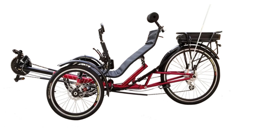 จักรยานนอนปั่น MOTRIKE ME-009 Recumbent Trikes BIKE 3*8 สปีด, 48V/20Ah, 500W Motor, MY2025 ระบบไฟฟ้าเสริมแรง