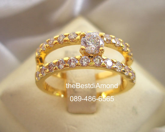 BR524+++แหวน 2 line+++แหวนเก๋ๆ ดูดี ใส่ได้ทุกวัน น่ารักมากๆๆ กำลังเป็นที่นิยมเลยค่ะ เหมือนใส่แหวน 2 วงทำเก๋ ด้วยการวางเพชรตรงกลาง ขนาดกำลังดี