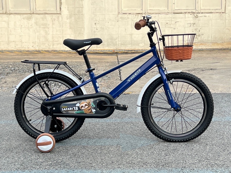 จักรยานเด็กเกรดพรีเมียม TIGER รุ่น Safari 18 ล้ออัลลอย 18 นิ้ว เฟรม Hi-Ten Steel แข็งแรง ทนทาน มาพร้อมกับลายการ์ตูนน่ารัก