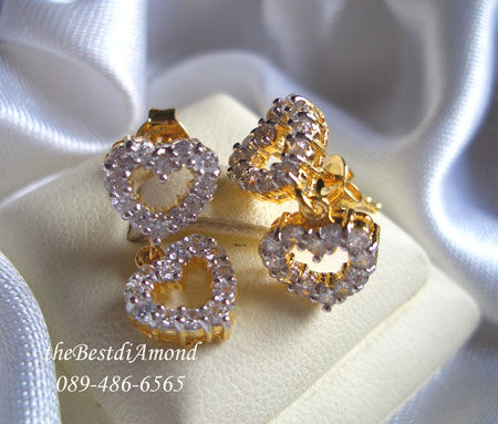 BE608===ต่างหูหัวใจเพราะเราคู่กัน===งานเหมือนจริงสุดๆๆ น่ารักมากๆๆฝังแบบจิกไข่ปลา ใส่ติดหู หรือ ใส่ทำงาน ออกงานได้สบายมากๆๆๆ ไม่ควรพลาดนะคะ