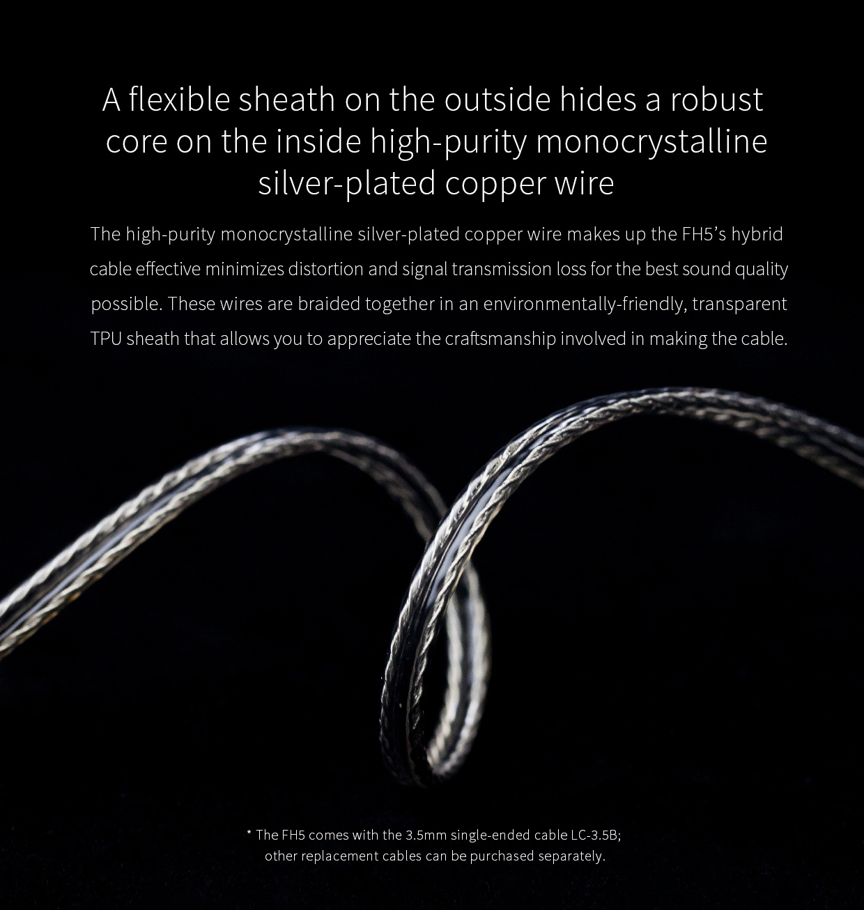 ขาย FiiO FH5 หูฟัง hybrid 4 ไดร์เวอร์ (3BAs+1DD) รองรับ Hi-Res ถอดสายได้