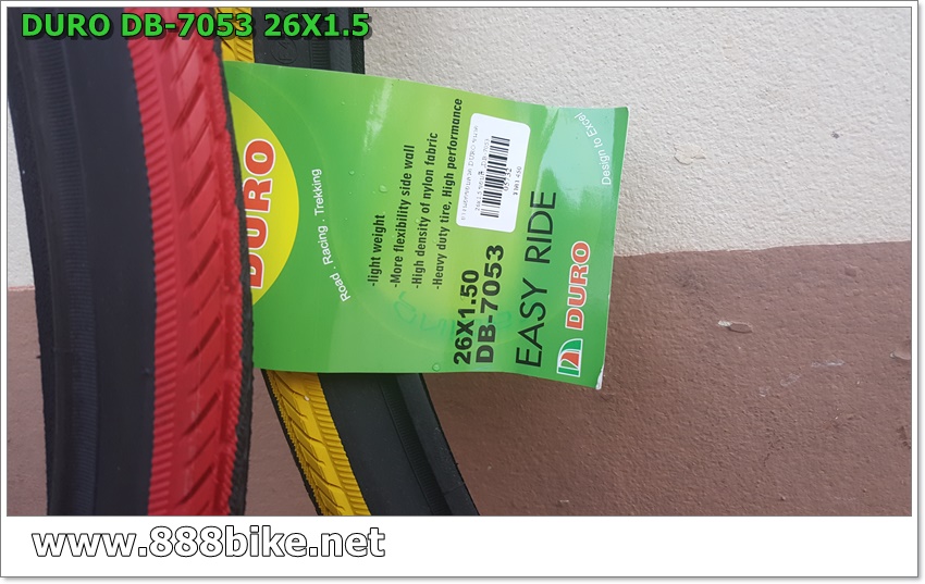 ยางนอกขอบลวด DURO Easy Rider ขนาด 26x1.5 ขอบสี ,DB-7053