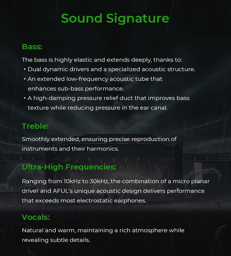 AFUL Performer 5+2 หูฟัง IEMs 7 ไดรเวอร์ 2DD+4BA+1Planar สายชุบเงินถัก8 ประกันศูนย์ไทย