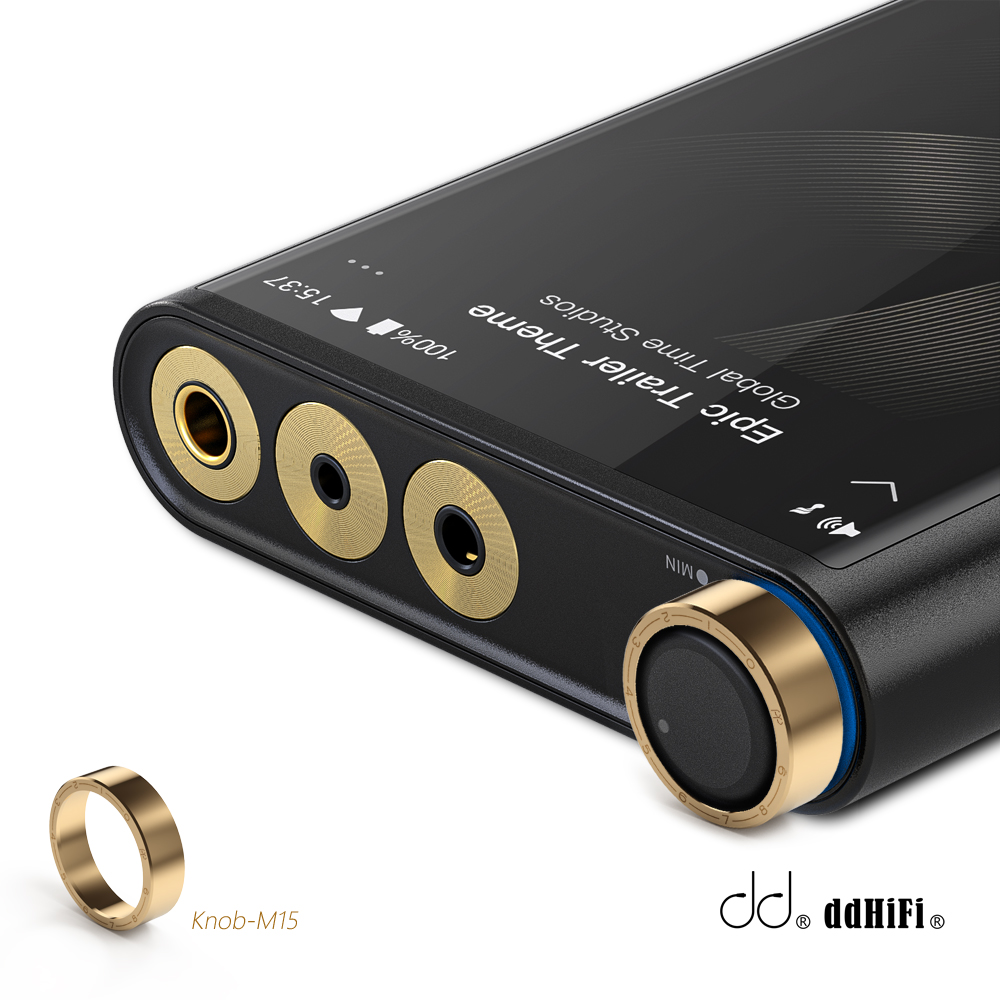 ขาย DD KNOB-M15 ลูกบิดสำหรับ FiiO M15 ทำจากสแตนเลส 316 ชุบทอง