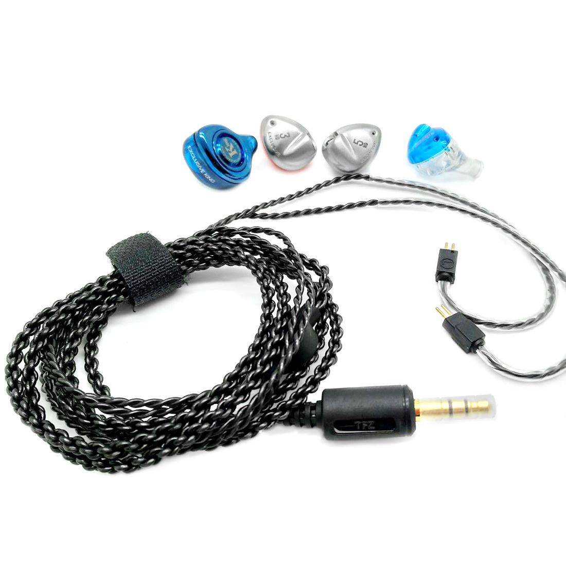 ขาย TFZ สายเปลี่ยนหูฟังชุบเงินถัก เพิ่มคุณภาพเสียง สำหรับหูฟัง TFZ