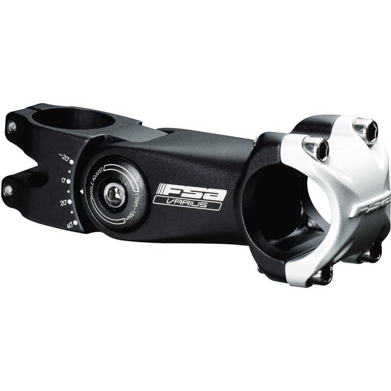 คอแฮนด์ MTB ปรับได้ FSA VARIUS ADJUSTABLE, -20°/+40°, สีดำ, 31.8MM, ยาว 100MM