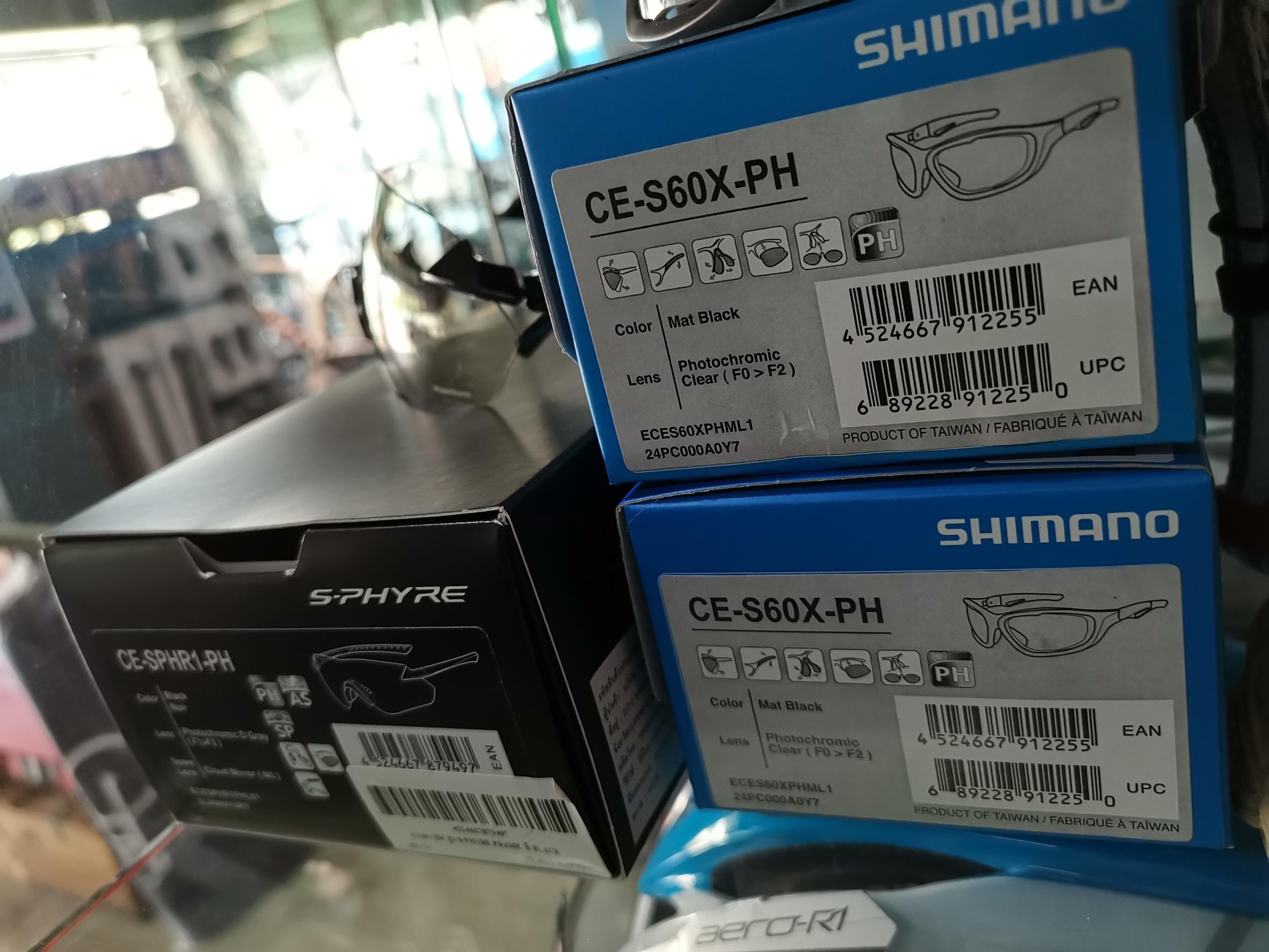 แว่นกันแดด แว่นตา Shimano EQUINOX cycling sungalsses, S-PHYRE R - PH รุ่นปรับแสงอัติโนมัติ, Shimano MY2019