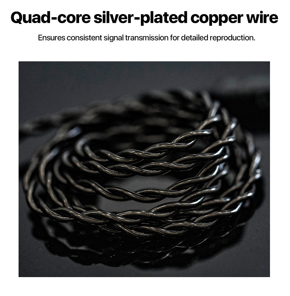 ขาย Hiby Seed 2 หูฟัง Dynamic รองรับ Hi-Res บอดี้ Pure copper สายชุบเงินถัก 4