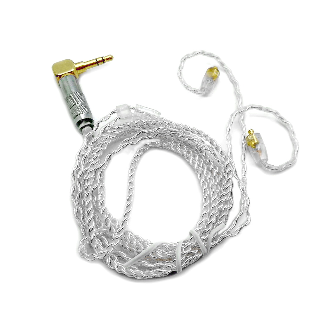 ขาย TFZ สายเปลี่ยนหูฟังชุบเงินถัก เพิ่มคุณภาพเสียง สำหรับหูฟัง TFZ