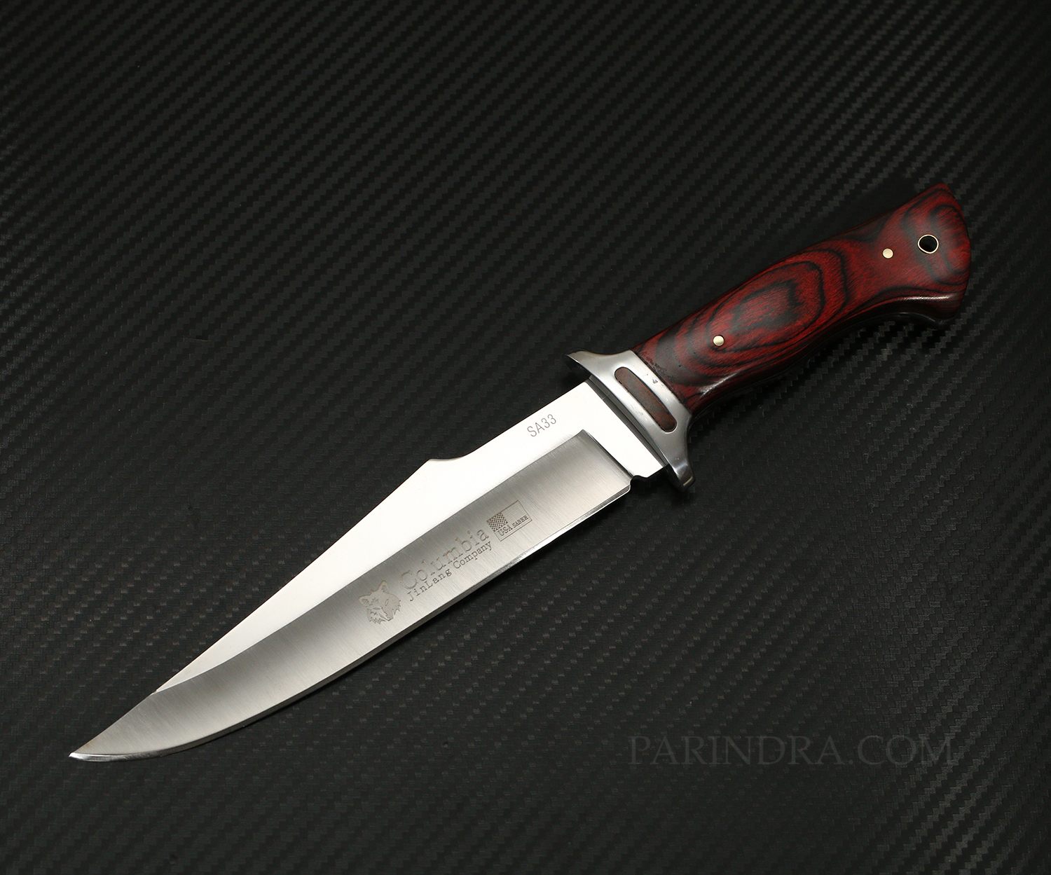 มีดเดินป่า COLUMBIA รุ่น SA33 ด้ามไม้ ทรงใบมีดสวย