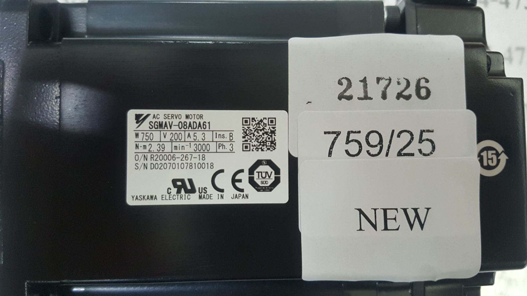 SGMAV-08ADA61 SERVO MOTOR “ YASKAWA ”