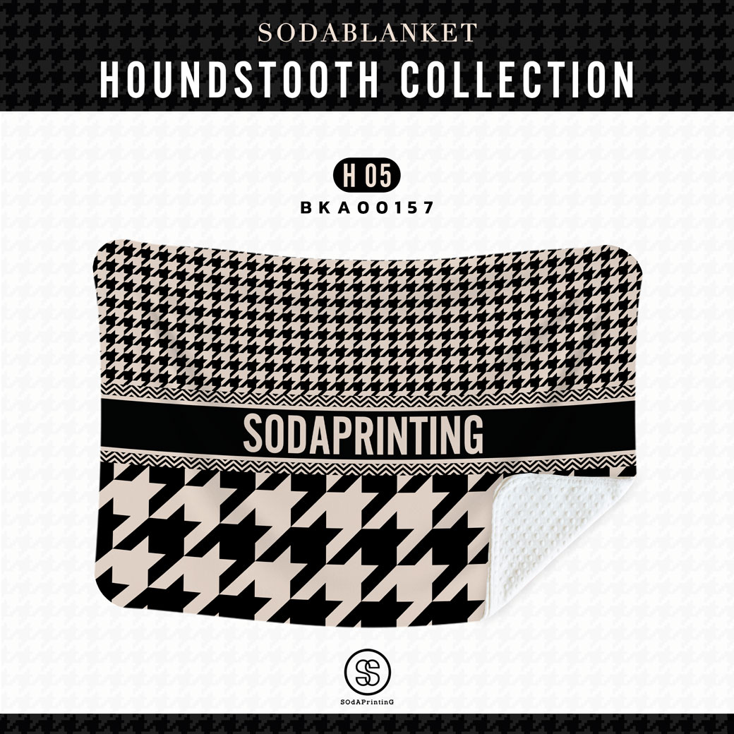 ผ้าห่ม ใส่ชื่อได้ HOUNDSTOOTH COLLECTION รหัส BKA00157 #ใส่ชื่อได้ #SOdAblanket