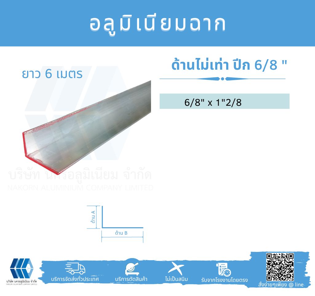 Al ฉากด้านไม่เท่า ปีก 6/8นิ้ว