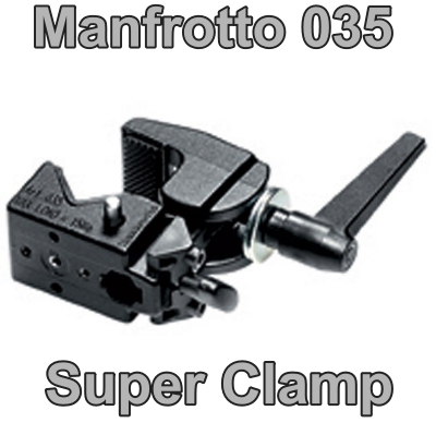 ตัวจับอเนกประสงค์ Manfrotto 035 Super Clamp ใช้จับวัสดุทรงกลม ทรงเหลี่ยม กิ่งไม้ ขอบไม้ ใช้ติดตั้งกล้องถ่ายภาพทุกชนิด ประกันศูนย์ 5 ปี