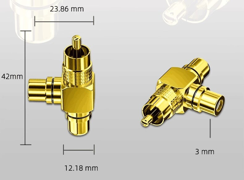 ERTK RCAAdapter3ทาง เข้า 2 ออก 1 สำหรับเครื่องเสียง ประกันศูนย์ไทย