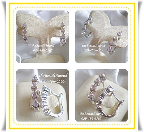 BE926RD++ต่างหูห่วงเพชร 4 เม็ด+++แบบเรียบๆแต่ดูดี ไม่มี out แบบยอดนิยมเป็นต่างหุแถว เพชรแวววาว ไม่เล็กไม่ใหญ่เกินไป