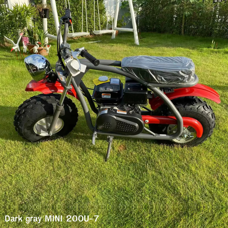 รถ CIBBDEAR HS200MINI ATV MINI 100U/200U สีแดง-เทาเข้ม | มอเตอร์ไซค์ออฟโรดเด็กและผู้ใหญ่