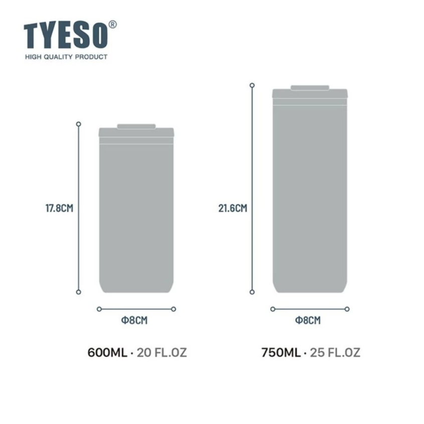 กระบอกสแตนเลส Tyeso รุ่น TS-01028 ขนาด 25FL.OZ/750 ml