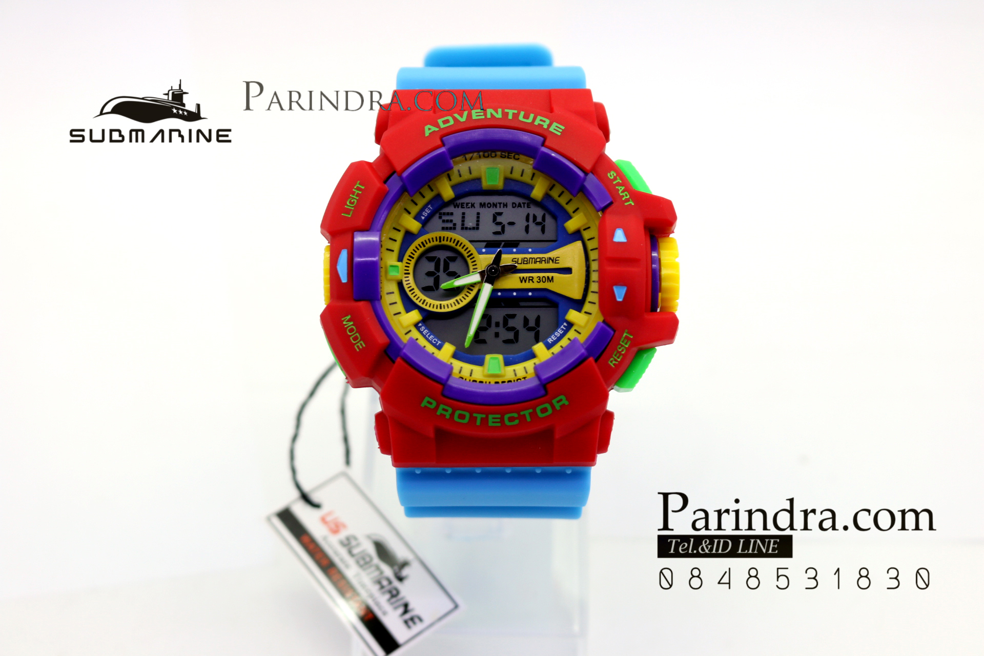 นาฬิกาข้อมือ US submarine Protector รุ่น TP3183M สีแดงสายฟ้า