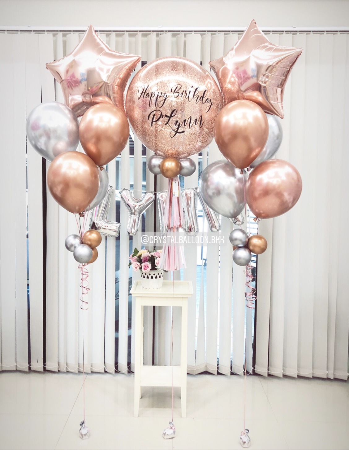 ลูกโป่ง วันเกิด Bubble ขนาด 24" สียอดนิยม พร้อม ฟอยล์ตัวอักษร 4 ตัวอักษร,ฟอยล์ดาว ขนาด 24" 2 ชิ้น พร้อมตกเเต่ง สามารถเปลี่ยนสีลูกโป่ง/เปลี่ยนข้อความ/เปลี่ยนขนาดได้
