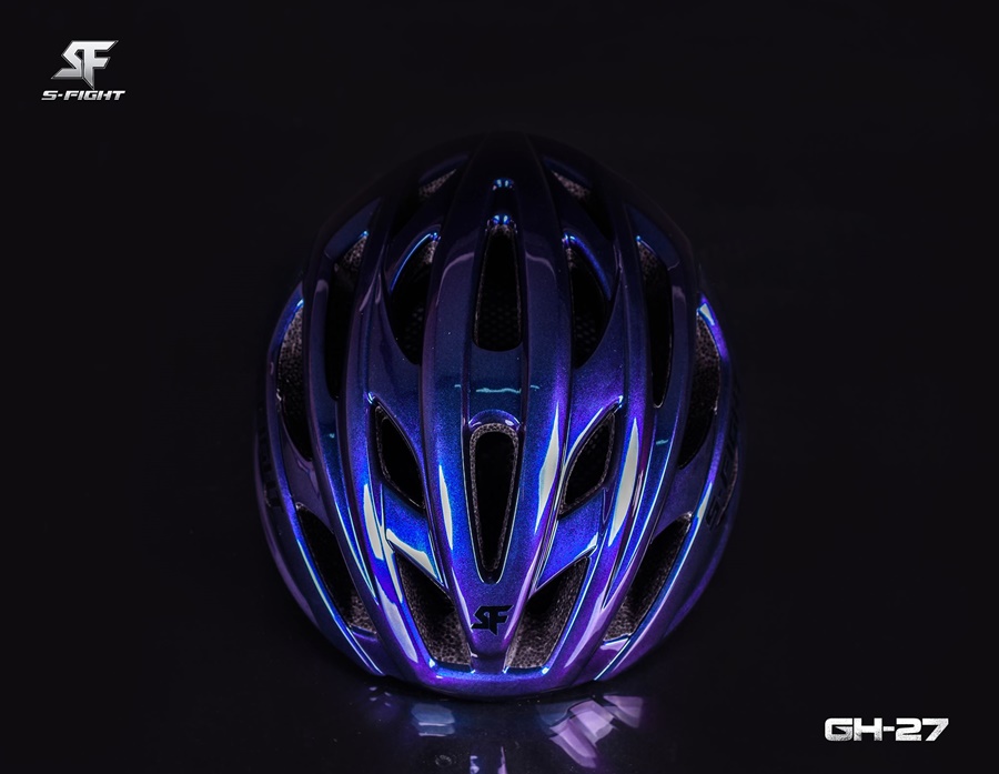 หมวกจักรยาน S-FIGHT รุ่น GH-27 HELMET Free Size: 55-61 Cm สี: สีพิเศษ Holographic Siver เปลี่ยนสีได้ เมื่อเกิ้ดการหักเหของแสง