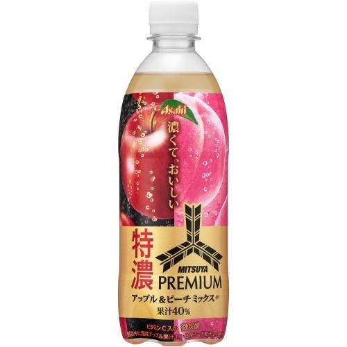 เครื่องดื่มงานปาร์ตี้ Asahi mitsuya premium เครื่องดื่มสไตล์ฟรุ๊ตค็อกเทล รสแอปเปิ้ลผสมพีช 500 ml.