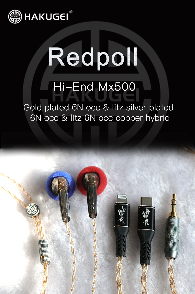 Hakugei Redpoll MX500 หูฟังเอียบัด คุณภาพเสียงระดับ 5D Stereo ประกันศูนย์ไทย