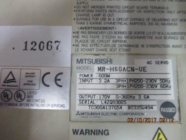 MR-H60ACN-UE SERVO DRIVE “ MITSUBISHI ”