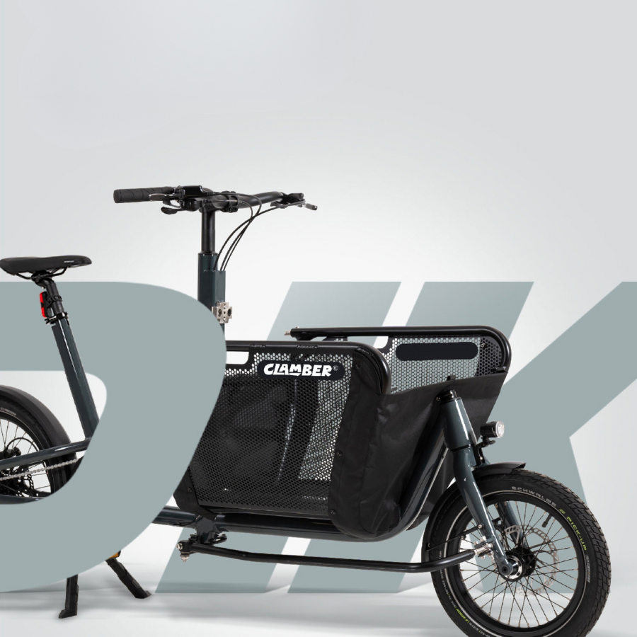 CLAMBER DIK-DIK จักรยานคาร์โก้ไฟฟ้า 2 ล้อ พรีเมียม ขนาดกะทัดรัด เข้าลิฟต์ได้! แบต 36V 20Ah วิ่งไกล 80 กม. กล่องพับได้